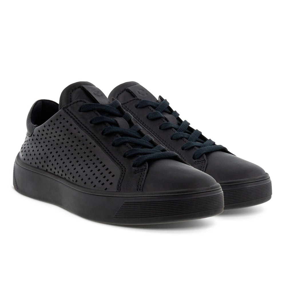 Tenis Mujer - ECCO Street Tray Laced - Negros - NOT239167